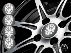 VW Domed Sticker Logo Car Rim Style